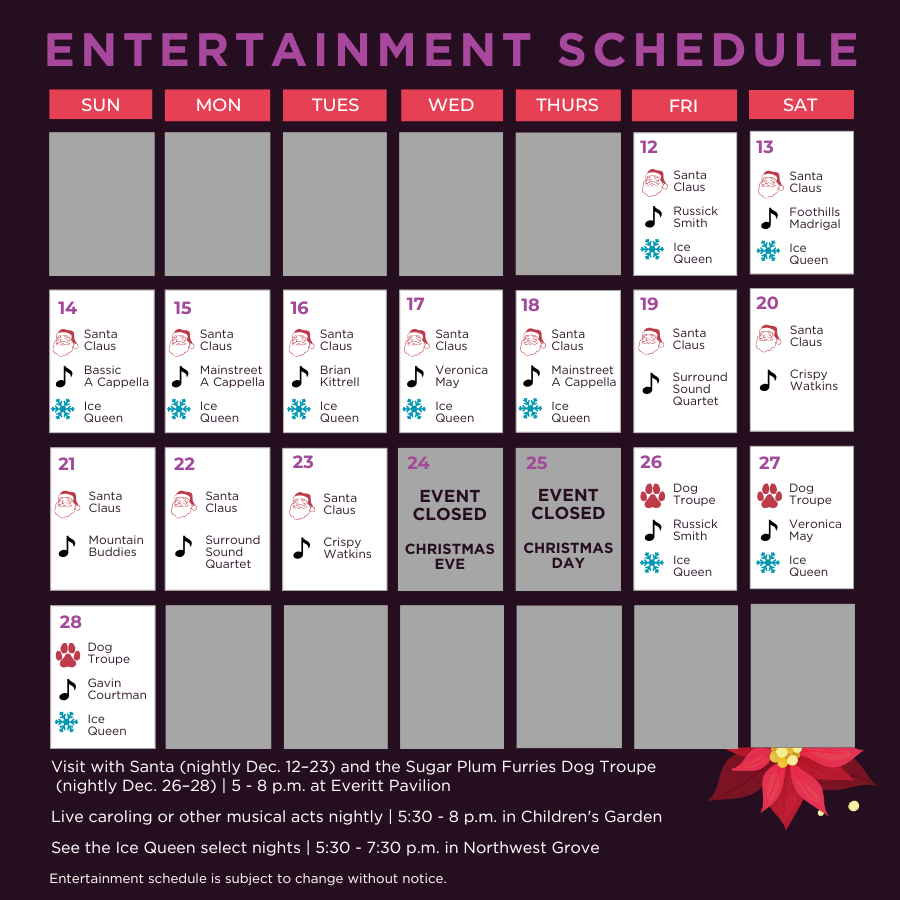 2025 Entertainment Schedule